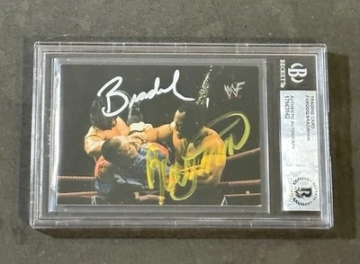 BRADSHAW & FAAROOQ “APA” 2000 COMIC IMAGES NO MERCY SIGNED AUTOGRAPHED CARD BAS - Image 1 of 2