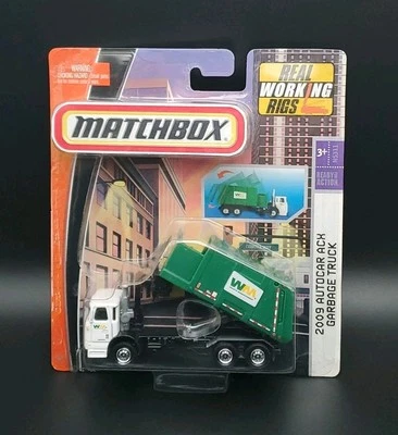 Matchbox Real Working Rigs 2009 Autocar ACX Garbage Truck Waste Management  - Image 1 of 4