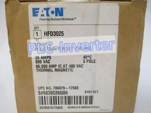 Brand New Eaton Cutler Hammer HFD3025 3Pole 25A 600Vac Circuit Breaker/ - Picture 1 of 6