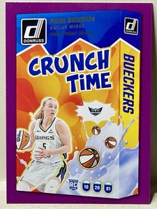2025 Donruss WNBA Paige Bueckers viola a prova di stampa viola Crunch Time Rookie SP - Foto 1 di 5