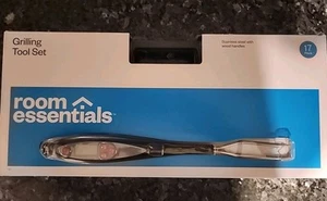 🦗 Room Essentials Stainless Steel 17 Pcs Grilling Tool Set W/Case-Temp Fork🆕 - Picture 1 of 1