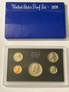 *** 2 US Mint Proof Sets 1970 With Folder & 1971 Both S *** - Picture 1 of 7