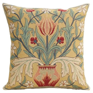 Chic 18x18 in Tulip William Morris European Woven Cushion Cover, Home Decor Art - Picture 1 of 14