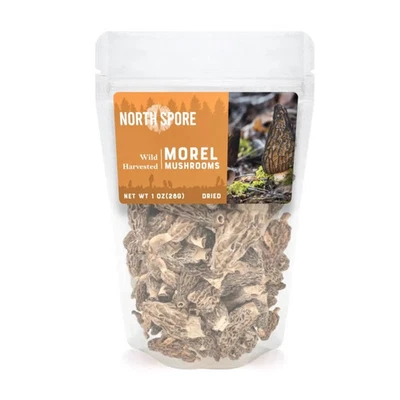 NORTH SPORE Dried Wild Morel Mushrooms / 1oz - Image 1 of 3