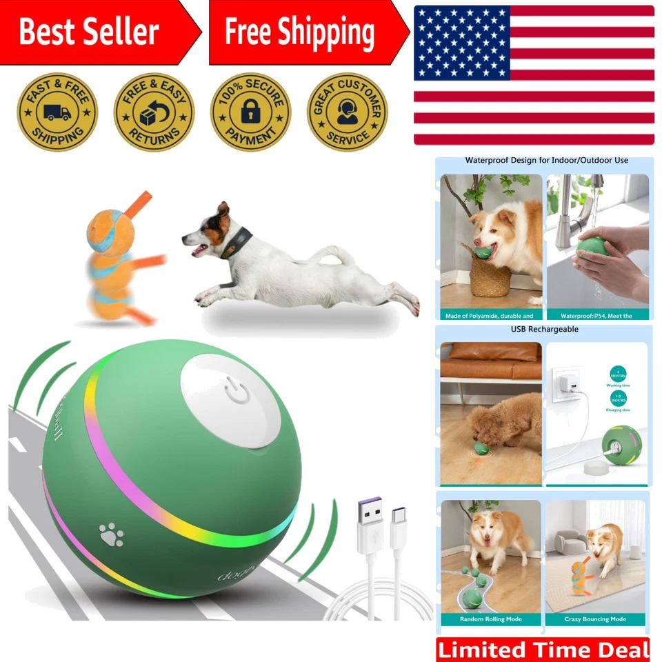3rd Generation Interactive Dog Ball - Rechargeable, Safe, and Water-Resistant - Image 1 of 4