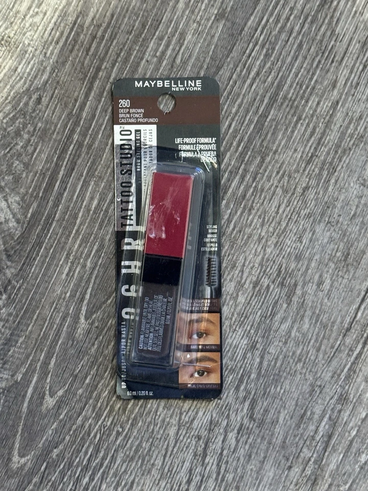 Gel para peinar cejas Maybelline Tattoo Studio, 260 marrón profundo Foto 1 de 1