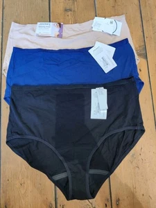 QVC Jockey Worry Free Brief Multi Period Pants 3 Pack Size 3XL Navy Black Beige - Picture 1 of 4