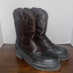 Botas de trabajo Georgia G5655 Muddog punta de acero Wellington de cuero talla 11W - Imagen 1 de 8