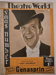 Theatre World Magazine 1933 Xmas Fred Astaire Gertrude Lawrence & Jack Buchanan - Picture 1 of 12