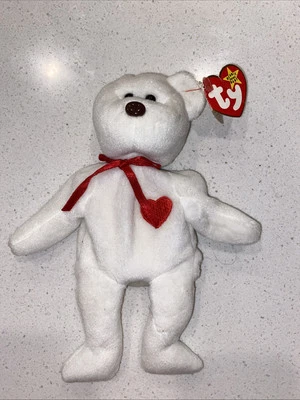 *RARE* Ty Beanie Baby Valentino the Bear (1993) - Rare Retired Plush  - Image 1 of 4