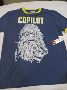 Chewie Star Wars T-Shirt Men's XL Lucas Films Co pilot Chewbacca Graphic Print - Picture 1 of 6