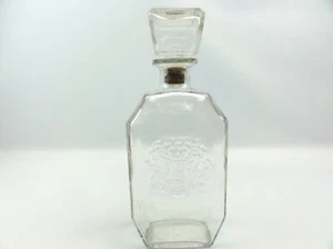 Schenley Vintage Glass Decanter Clear Liquor Bottle Cork Top 10.5”x4.5”x2.5" - Picture 1 of 12
