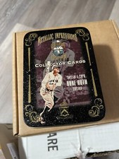 1995 Avon Tin Metallic Impressions Babe Ruth New York Yankees Special 5-cards