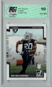 Obi Melifonwu 2017 Donruss #391 Rookie Card PGI 10