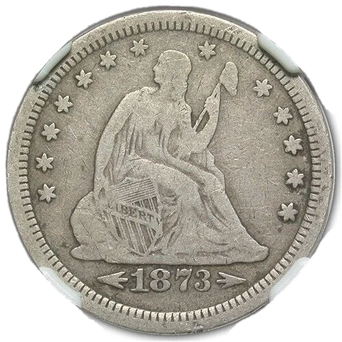 1873-S LIBERTY SEATED 25C ARROWS NGC F12 SCARCE TYPE COIN CHOICE FOR GRADE Cover