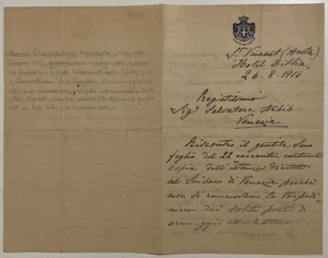 CANEVARO FELICE N. ADMIRAL GARIBALDINO BRIEF BOMBARDIERUNGEN NACH VENEDIG 1. WK - Bild 1 von 6