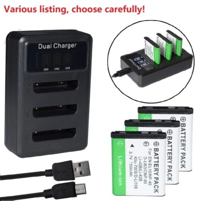 Battery or LCD charger for Kodak EasyShare M530 for FujiFilm Finepix XP60 LI 42B - Image 1 of 4