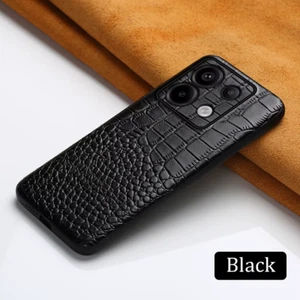 Genuine Cowhide Leather Phone Case for Xiaomi Mi 14 Ultra 13T Pro 14T Pro Poco X - Picture 1 of 12