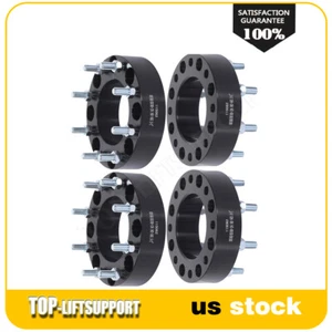 4x 2 inch 8x180 Wheel Spacers 14x1.5 For GMC Sierra Chevy Silverado 2500 3500 HD - Picture 1 of 12
