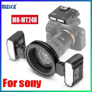 MEIKE MK-MT24 II Macro Twin Lite Flash Light Speedlite For Sony Ditigal Camera - Picture 1 of 9