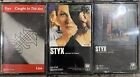 STYX Cassette Tape Lot Of 3 - Pieces Of Eight, Grand Illusion, Caught In The Act