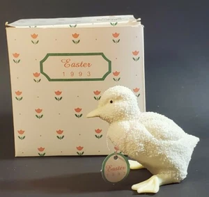 Departamento 56 Snowbabies Pascua 1993 Patito con Caja y Etiqueta Colgante #72818 ~ Lote T212 - Imagen 1 de 6