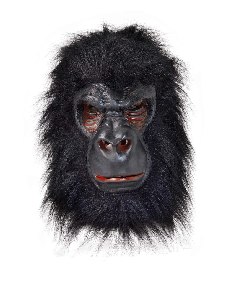 Mens Gorilla Mask Halloween Adults Overhead Animal Horror Fancy Dress Accessory - Image 1 of 1
