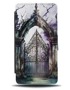 Gothic Aquarell Tür Flip Geldbörse Etui Tür Torbogen Bögen Goth Grunge AS71 - Bild 1 von 3