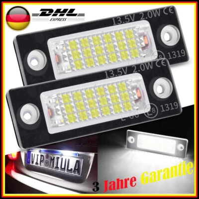 2X LED Kennzeichenbeleuchtung Nummernschild für VW T5 Caddy Passat Touran Golf. - Bild 1 von 4