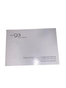 Saab 93 Sport Saloon Voice Recognition integrated Phone Supplement Booklet 02-06 - Picture 1 of 9