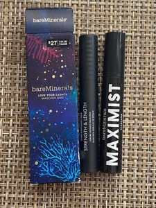 BAREMINERALS LOVE YOUR LASHES MASCARA DUO (full sized) SET, BLACK - Picture 1 of 7