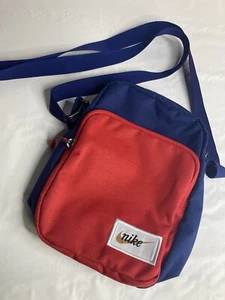 Nike Heritage Cross Body Over Shoulder Small Bag Blue Void Red Blue - Picture 1 of 6