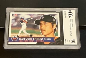TSUYOSHI SHINJO rc 2001 Fleer # 453 BCCG 10 MINT - Picture 1 of 2
