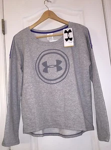 Top camicia Under Armour UA Catalyst logo grigio manica lunga ragazza ragazzo XL nuova con etichette - Foto 1 di 4