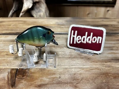 Señuelo de pesca de madera vintage Heddon Punkinseed 740 BGL Bluegill alrededor de 1940 Foto 1 de 4