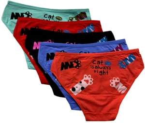 Lot of 5 Women Bikini Panties Brief Floral Cotton Underwear Size M L XL (#F522) - Picture 1 of 12