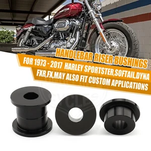 4X Solid Handlebar Riser Bushing Mounts For Harley Softail Sportster Dyna FXR FX - Picture 1 of 9