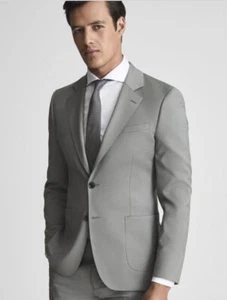 SHELL SINGLE BREASTED WOOL TWILL BLAZER MEN Sz 38R - Picture 1 of 9