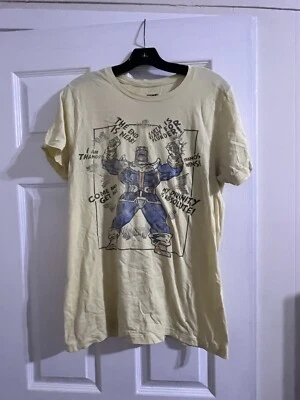 Camiseta Marvel Thanos Cómic Gráfico Estilo Vintage Amarillo Gráfico Talla Mediana Foto 1 de 4