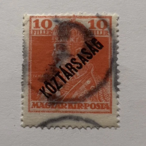 1918 HUNGARY STAMP #168 KÖZTÁRSASÁG OVERPRINT WITH LOCAL P PORTO MARKING Cover