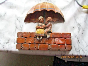 VINTAGE ""SCHWARZWALD"" HOLZ, SCHLÜSSELSTÄNDERHALTER, BEWEGLICHE KÖPFE, HANDGESCHNITZT - Bild 1 von 9
