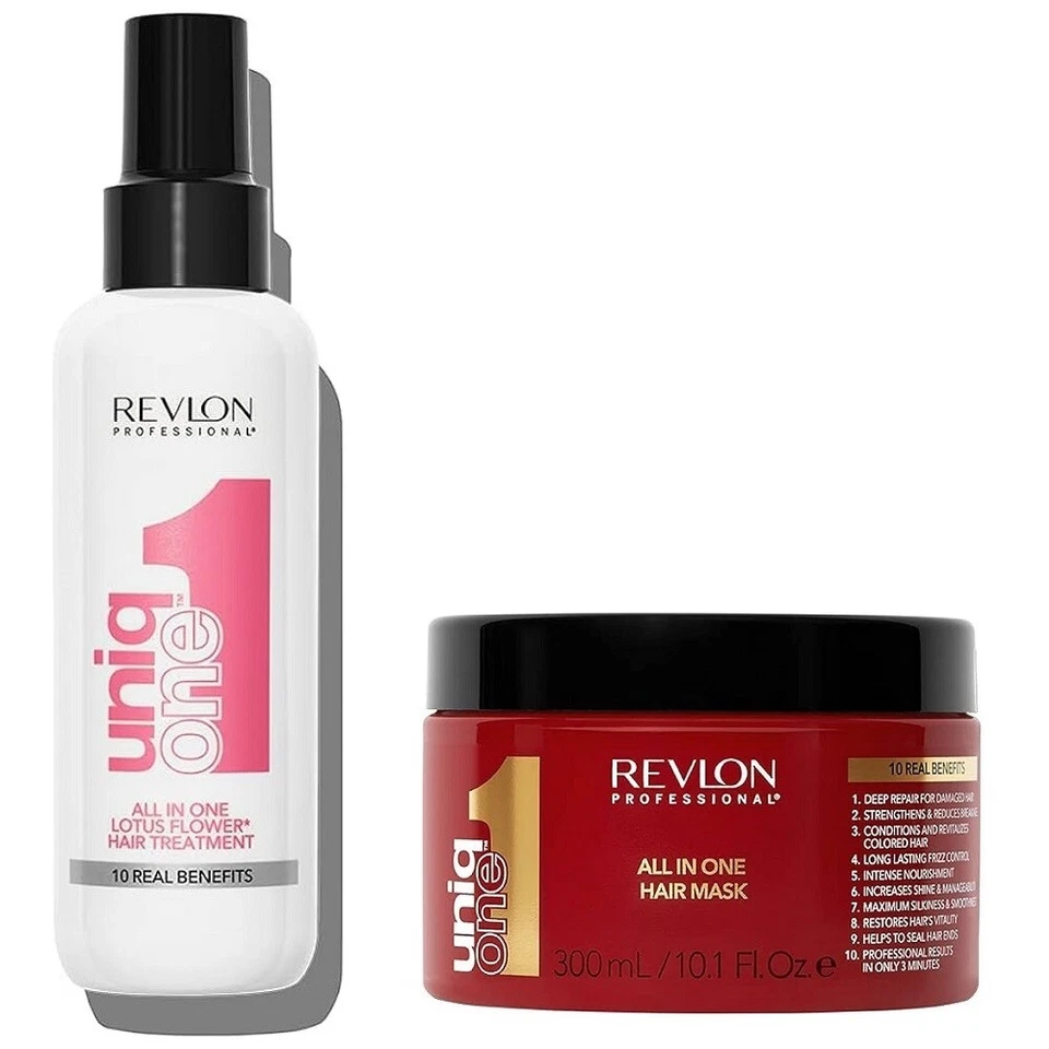 Revlon Uniq One Set All In One Lotus Flower Treatment 150ml + Hair Mask 300ml (7 - Bild 1 von 1