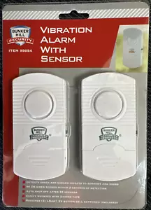 2 Pack Bunker Hill Security Vibration Alarm 90 dB Siren 2 Second Window 95054 - Picture 1 of 2