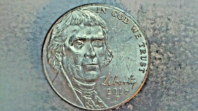 2016P Jefferson nickel (die chip error) - Image 1 of 3