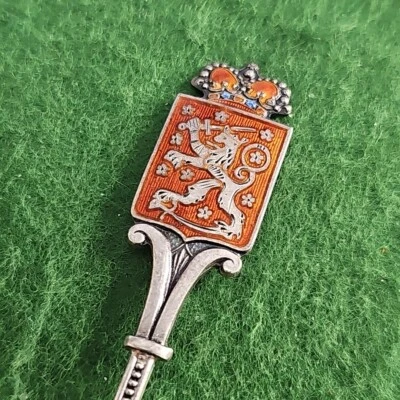 Finlandia Turku 813 1962 plata esmalte Demitasse cuchara de café 9 g I174 Foto 1 de 4