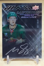 2022-23 Upper Deck SPx UD Black Lustrous Rookies Auto /99 #LS-MB Matt Boldy