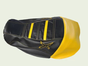 CAN-AM RENEGADE ATV SEAT COVER 800 800R XXC STRAPPER BLK/YEL/GRIP/FOAM - Picture 1 of 1