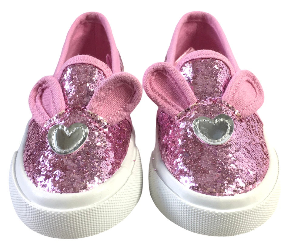 Capelli Toddler Girl Slip On Pink Glitter Bunny Ears Shoe Size 6 Sneaker Easter - Image 1 of 4