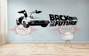 Back To The Future DeLorean Movie Vinyl Decal Sticker Car Wall Window Decorative - Picture 1 of 4