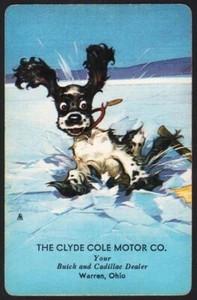 Vintage Spielkarte CLYDE COLE MOTOR Buick Cadillac Warren OH Butch Ice Staehle - Bild 1 von 2